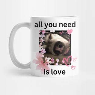 Funny Cute Sleeping Husky Dog Love Quote Mug